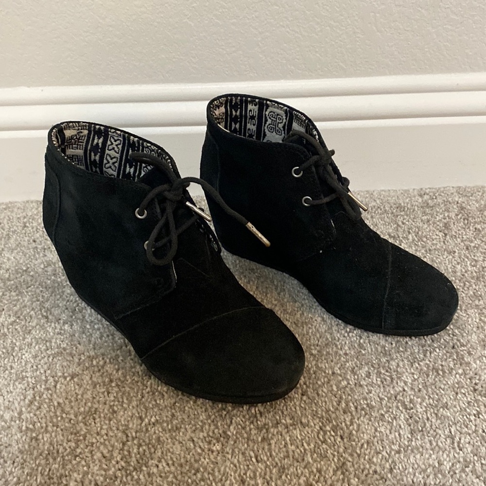 TOMS wedge booties